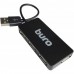 Разветвитель USB 2.0 Buro BU-HUB4-U2.0-Slim 4порт. черный