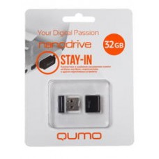 Флеш Диск 32GB QUMO NANO [QM32GUD-NANO-B] Black USB 2.0