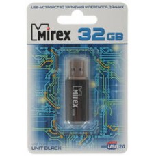 Флеш накопитель 32GB Mirex Unit, USB 2.0, Черный