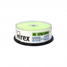 Диск DVD-RW Mirex 4.7 Gb, 4x, Cake Box (25), (25/300)