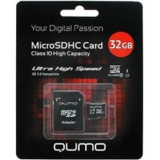 Флеш Карта MicroSD 32Gb QUMO QM32GMICSD10NA {MicroSD Class 10}