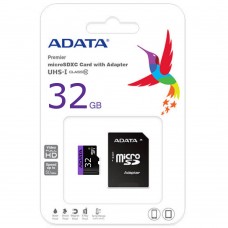 Флеш карта microSDHC 32Gb Class10 A-Data AUSDH32GUICL10-RA1 + adapter Ultra speed