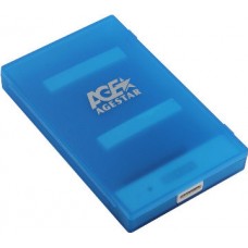 Внешний корпус 2.5" SATA HDD/SSD AgeStar 3UBCP1-6G (BLUE) USB 3.0, пластик, синий, безвинтовая конст