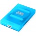 Внешний корпус 2.5" SATA HDD/SSD AgeStar 3UBCP1-6G (BLUE) USB 3.0, пластик, синий, безвинтовая конст